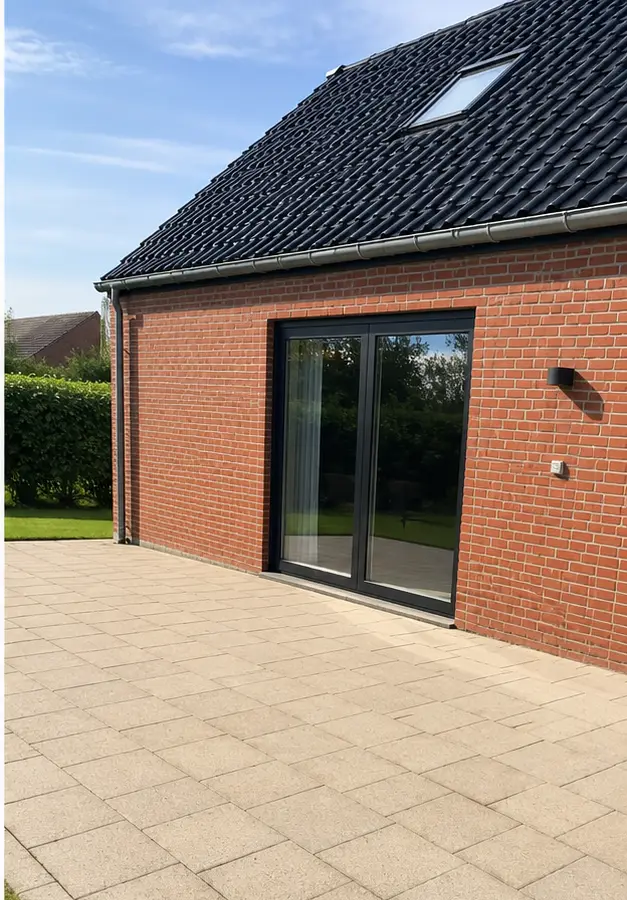 Efter: Betonfliser på terrasse